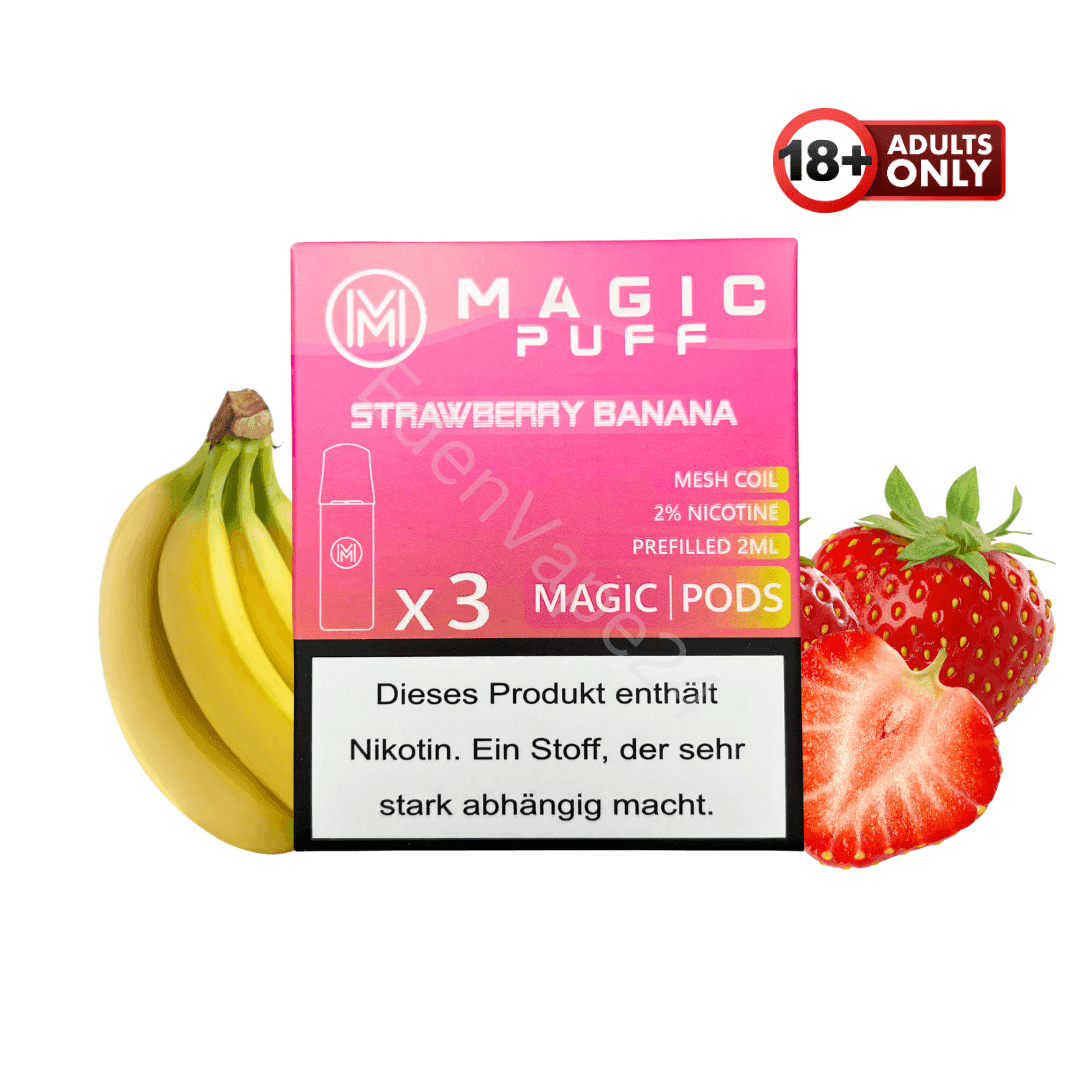 Magic Puff Pods - Strawberry Banana - EdenVape24